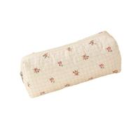 Kelisdi Trousse à crayons souple avec imprimé - Pour l'école, le bureau, l'extérieur, les voyages, les cosmétiques, Fleur carrée