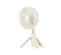 Kelisdi Ventilateur de camping super silencieux rechargeable par USB - Table portable - Lampe LED - Trépied - Ventilateur de bureau ABS - Appareils ménagers - Traitement de l'air - Veilleuse LED USB