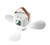 Kelisdi Ventilateur de plafond portable avec lumière rechargeable 7200/3600 mAh batterie télécommandes silencieux ventilateur de tente de camping vitesse réglable support portable camping avec