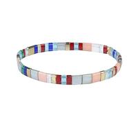 KELITCH Bracelets Femme Tila Beads Miyuki Beads Golden Beads Elastic Wrap for Adjustment Stackable Fashion Jewelry Set for Women