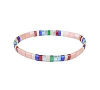 KELITCH Bracelets Femme Tila Beads Miyuki Beads Golden Beads Elastic Wrap for Adjustment Stackable Fashion Jewelry Set for Women
