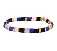 KELITCH Coloré Relation Amicale Étendue Bracelets Bonbons Miyuki Perles Bracelets Mixte Brin Bracelets - Bleu Noir 02A