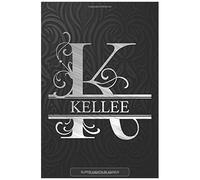 Kellee: Silver Monogram Letter K The Kellee Name - Kellee Name Custom Gift Planner Calendar Notebook Journal