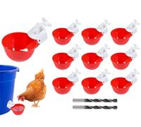 Kellegour 10 PCS Abreuvoir Poules Kit,DIY Abreuvoir Poules Volaille,Abreuvoir Poules Automatique,avec 2 Foret,Poule Distributeur Eau,pour Poulets,Canards,Oies,Canard,Oie,Dinde,Pigeon,Autres Volailles