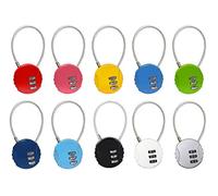 Kellegour 10 PCS Cadenas Code 3 Chiffres,Petit Cadenas Code,Cadenas à Bagages Cadenas Valise Avion Petits,Accessoires pour Voyage Bagages Valise Sac Casier