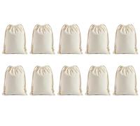Kellegour 10 pcs Pochon Coton Sachet Tissu avec Cordon,Petit Sac Cadeau Avec Cordon de Serrage,Sacs en Tissu avec Cordon de Serrage,15 x 20cm pour Mariage,Bricolage,Rangement Domestique,Petits Cadeaux