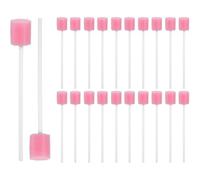Kellegour 100 Pièces Soins Bucco Bâtonnets de Soins Buccaux,Bâtonnets de Soins Bucco-Dentaires,Nettoyage Écouvillon Éponge Jetables,pour Adultes,Âgées et Enfants,Animaux Domestiques(Rose)