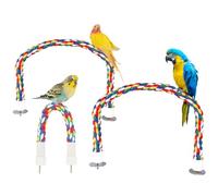 Kellegour 3 Pcs Perchoir Perroquet Corde,Coton Corde Oiseau Jouets Oiseaux pour Perroquets Perchoirs