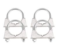 Kellegour 4 Pièces Colliers D'échappement,Collier D'échappement M8 x 45 mm,Colliers de Serrage en U,Pour Montage D'Antennes,Réparation des échappements,De Tuyaux,Raccords De Tuyaux