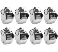 Kellegour 8 Pièces Compteur à Main Mécanique,Compteur de Clics,Counter Lap,Compteur Manuel Mécanique,Compteur de Paume,Main Tally Les Comptoirs,pour Entraîneur Sportif/Marketing D'inventaire(Argent)