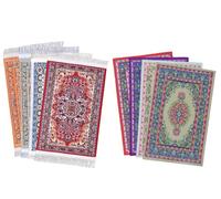 Kellegour Tapis Miniature pour Maison de Poupée,8 Pièces Tapis de Maison de Poupée,1:12 Dollhouse Tissé Tapis Miniature,10x17 cm,Accessoires Miniatures pour Les Anniversaires,Noël,Autres Jours Fériés