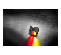 Kellermann Atto Df, Clignotant De Feux Arrière/Stop, Noir, Verre Transparent, Monobloc Pour Hommes Noir