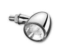 KELLERMANN Clignotants LED "Bullet 1000 PL", filetage M8 x 20, pour réseau de bord 12 Volts, pour l'avant, verre de clignotant transparent, de haute qualité