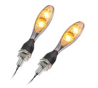 Kellermann Paire de clignotants de moto à LED en verre transparent à l'avant et à l'arrière