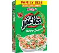 Kellogg's Apple Jacks Céréales pour petit déjeuner pour enfants, petit-déjeuner familial, taille familiale, originale, boîte de 470,6 g (1 boîte)