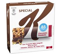 Kellogg's Barre spéciale K | Saveur chocolat noir | Flocons multicéréales croustillantes avec de délicieuses boucles de chocolat | 100 % blé entier | 6 barres de 21,5 g (lot de 129 g)