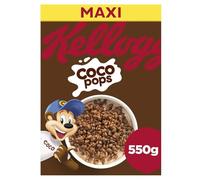 KELLOGG'S - Céréales Gourmandes au Chocolat et Coco, Croquantes et Fondantes (Boîte 550g) - Le Lot De 3