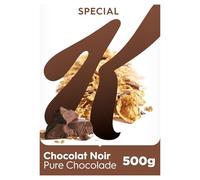 KELLOGG'S - Céréales Spécial K Chocolat Noir | Saveur gourmande et onctueuse | Idéal pour un petit-déjeuner équilibré | la boite de 500g | LOT DE 3