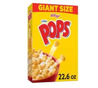Kellogg's Corn Pops Céréales pour petit-déjeuner, 8 vitamines et minéraux, collations pour enfants, taille géante, originale, boîte de 640,7 g (1 boîte)