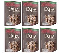 Kellogg's Extra Cioccolato e Nocciole Lot de 6 flocons d'avoine croustillants au chocolat et aux noisettes 100 % grains entiers 375 g