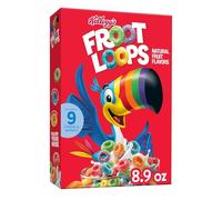 Kellogg's Froot Loops Boîte de céréales pour petit déjeuner pour enfants, petit-déjeuner familial, original, boîte de 252 ml