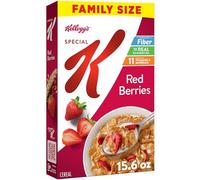 Kellogg's Special K Céréales pour petit-déjeuner, céréales en fibres, petit-déjeuner familial, taille familiale, baies rouges, boîte de 442,3 g (1 boîte)