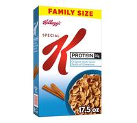 Kellogg's Special K Protein Boîte de céréales protéinées pour petit-déjeuner familial, taille familiale, touche multi-grains originale de cannelle, boîte de 500 ml