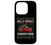 Kelly Family Ugly Christmas Sweater Red Truck Funny Xmas Coque pour iPhone 14 Pro