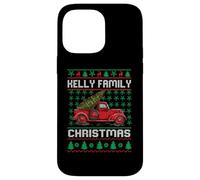 Kelly Family Ugly Christmas Sweater Red Truck Funny Xmas Coque pour iPhone 14 Pro Max