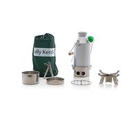 Kelly Kettle 'Trekkeur BASIC KIT 0.6ltr Aluminium kettle + Acier Cuisinier Ensemble + Acier Pot-Support. Éco-bouilloire et Camping Poêle en one. Faites bouillir l’eau rapidement sur le terrain.