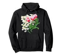 Kelly Triumph Tulipes Marguerites Formes Mania Rouge et Blanc Sweat à Capuche