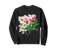 Kelly Triumph Tulipes Marguerites Formes Mania Rouge et Blanc Sweatshirt