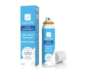 KELO-COTE - Spray Pour Traitement Des Cicatrices Excessives - Formule Silicone - Atténue Rougeurs & Démangeaisons - Résiste À L’Eau - Transparent - Cliniquement Prouvé - 100 ml