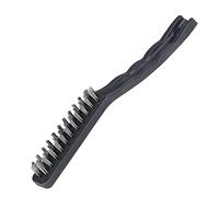 Keloc Brosse métallique,Poils en Nylon/Laiton/Acier Inoxydable avec poignée incurvée - Nettoyage Industrielle 9 Pouces pour la Rouille, la saleté, Le Polissage, Le Gommage la Peinture, Le