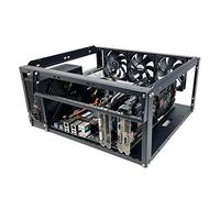 Keloc Jeu pour PC - Boîtier d'ordinateur à Cadre | Boîtier d'ordinateur Jeu avec boîtier Ouvert Refroidissement par Eau, châssis à Dissipation Thermique élevée et Grandes Cartes