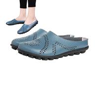 Keloc Pantoufles creuses tout-aller décontractées pour femmes - Maison Chaussons Eté - Slip Mocassins, Slip-on Mesh Casual Infirmière Plate Marche Baskets Bout Rond Décontracté Pour Quotidien