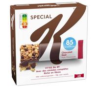 KELOG'S - Barres Céréales Spécial K au Chocolat, Goût Gourmand et Texture Croquante (6 x 21,5g) - Le lot de 4