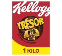 KELOG'S - Céréales Gourmandes Chocolat Noisettes, Texture Croquante et Fondante (Boîte 1 kg) - Le lot de 3