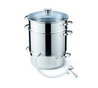 Kelomat, 1984-360, Centrifugeuse à vapeur, Panier à fruits 10 litres, Réservoir à jus 3 litres, Réservoir d'eau 5.2, 40 x 33 x 33 cm, Poids 4.5 KG, Acier inoxydable 18/10, Cuve à induction