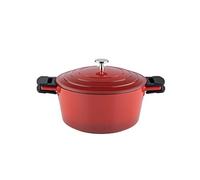 Kelomat, 3421-385 Cocotte en céramique avec couvercle Rouge Ø 24 cm Capacité 4,7 l