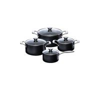 KELOMAT Batterie de cuisine 8 pièces en céramique antiadhésive noir