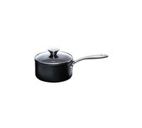 KELOMAT Casserole à manche avec couvercle en verre 16cm/1,6l NUOVO Céramique/Antiadhésif noir
