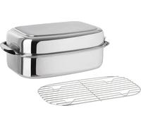Kelomat Cocotte Profi avec couvercle et grille 8 litres acier inoxydable four/induction