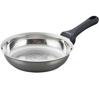 Kelomat poêle à frire Grillmeister Ø28 cm acier inoxydable fond alvéolé pour grillades induction