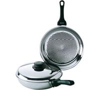 Kelomat poêle à frire Grillmeister avec couvercle Ø24 cm acier inoxydable induction
