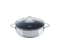 KELOMAT Sauteuse avec couvercle Perfekt 28cm Acier inoxydable Antiadhésif argent