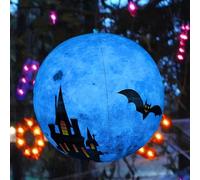 keloppasit Boule gonflable pour Halloween, 60 cm, citrouille d'Halloween, boules de citrouille gonflables pour l'extérieur, étanche, boules de citrouille épaisses, décorations d'extérieur pour jardin