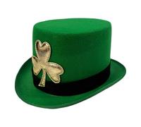 keloppasit Chapeau Haut De Forme Costume,Couvre-Chef Saint-Patrick,Symbole de Chance Saint Patrick pour Hommes | Accessoire pour Magiciens Adultes Femmes Ados Seniors Spectacles Fêtes Déguisements
