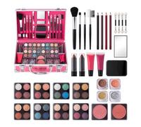 keloppasit Ensemble de maquillage pour débutants | Trousse de beauté multifonction avec kit de maquillage | Ensemble de pinceaux à fard à paupières surligneur et blush avec boîte de maquillage pour