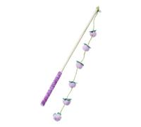 keloppasit Teaser Chat Bois - Manche Antidérapant en Bois Fruit de 40 cm - Canne de Jeu pour Chat - pour Chatons, Jeu intérieur, Exercice, grincement de Dents, Maison, Parc, Jardin, extérieur